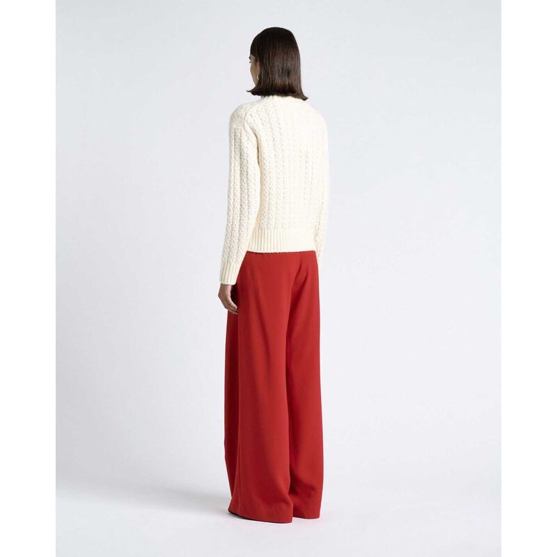 Cue Merino Alpaca Blend Cable Turtle Neck Knit image number 1